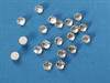 20 stk. krystal glasklar  sten fra Preciosa. Flad bagside. 6,5 mm.